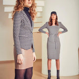 Blazer Kate Checky - ECRU