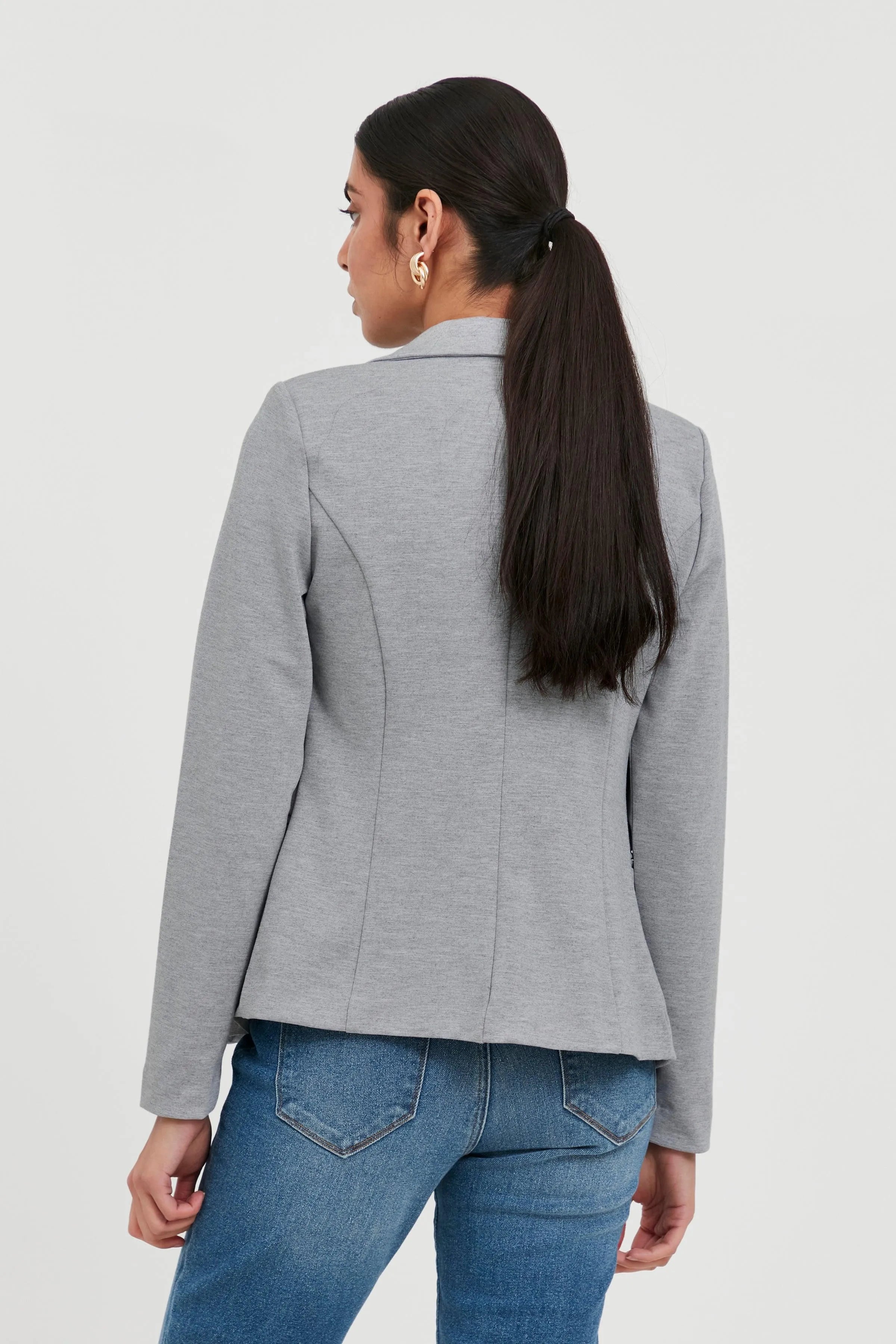 Blazer Kate Grey Melange - ECRU