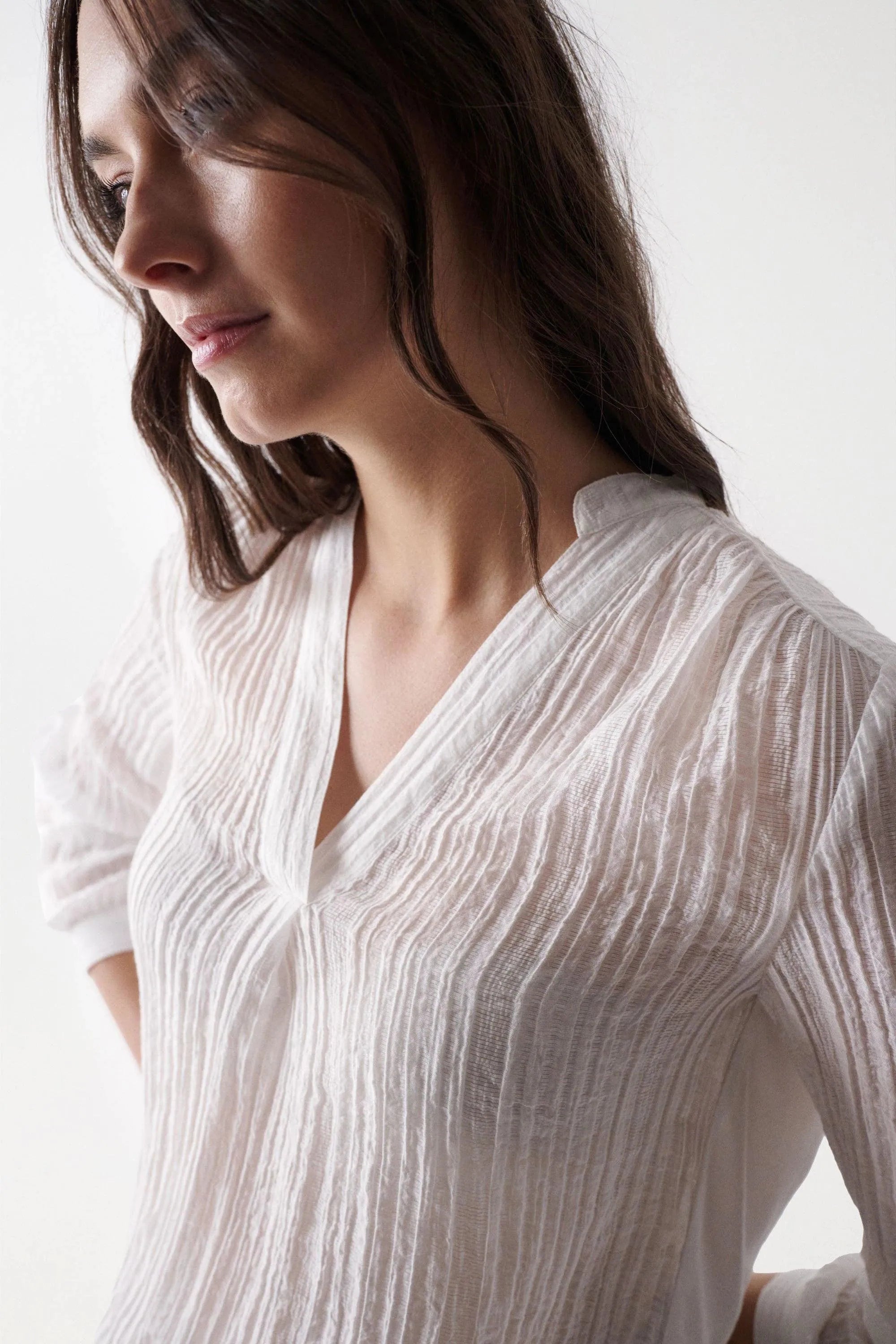 Blusa con textura - ECRU