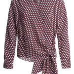 Blusa Estampada con Nudo - ECRU