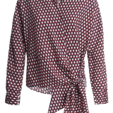 Blusa Estampada con Nudo - ECRU