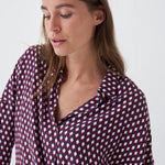 Blusa Estampada con Nudo - ECRU