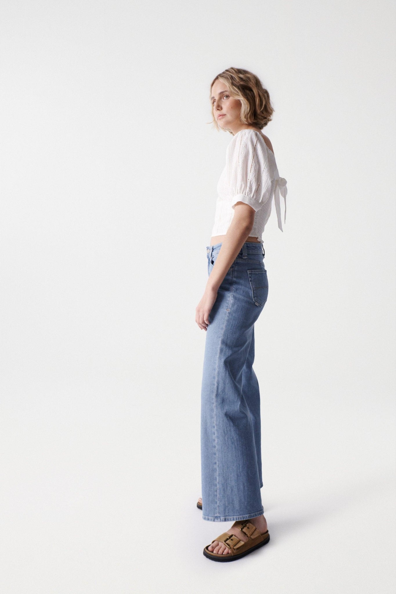 Blusa Salsa Jeans de Mujer con Bordado - ECRU