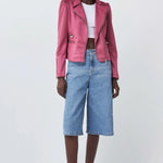 Blusón Biker Efecto Gamuza - ECRU