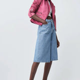 Blusón Biker Efecto Gamuza - ECRU