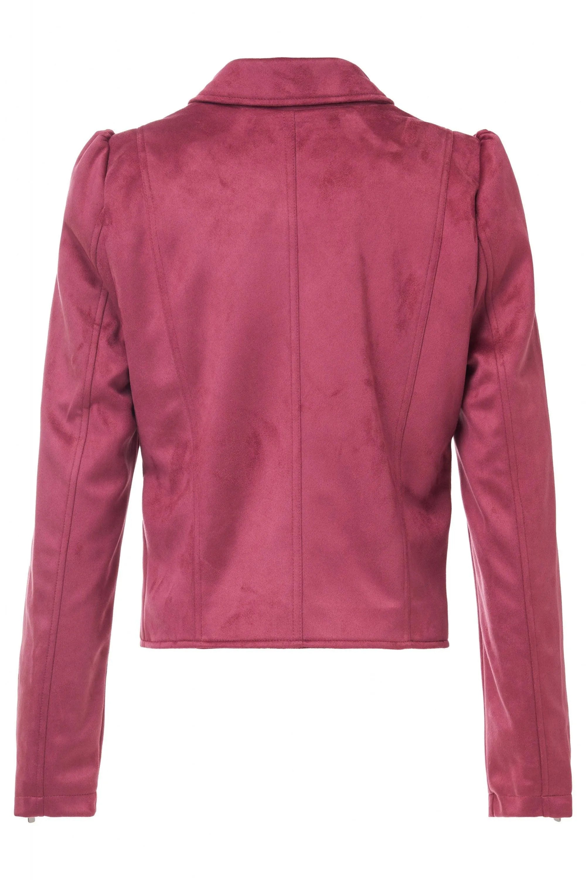 Blusón Biker Efecto Gamuza - ECRU