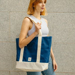 Bolso Lefrik Strate Reversible Marine Stripes - ECRU