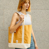 Bolso Lefrik Strate Reversible Vichy Mustard - ECRU