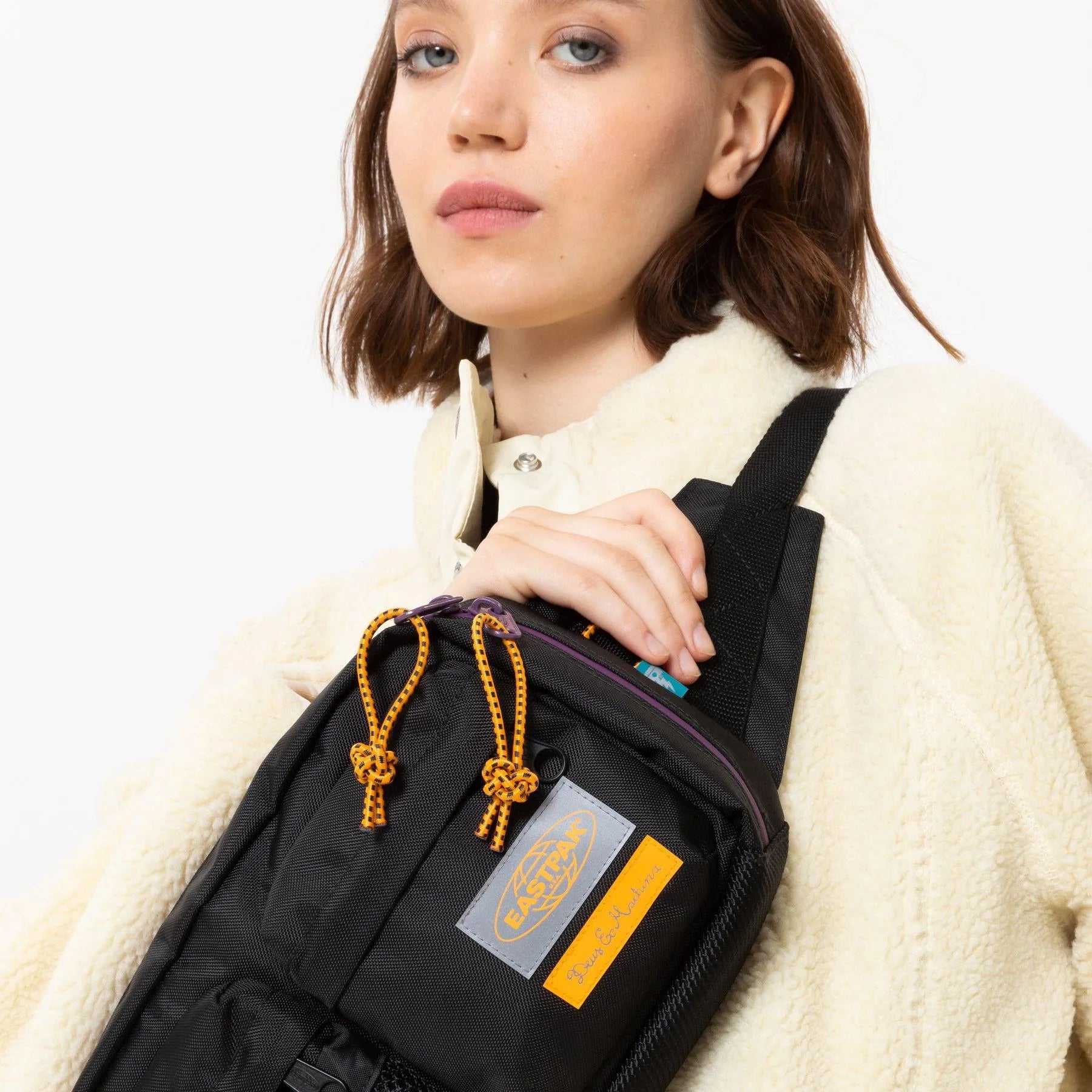 Bumbag Double Deus Ex Machina Black - ECRU