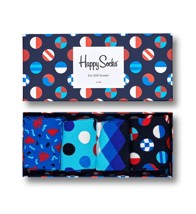 Caja de Regalo 4 Calcetines Navy - ECRU