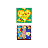 Caja regalo3 Calcetines Pizza Love - ECRU