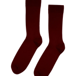 Calcetín Colorful Standard Clásico Orgánico Oxblood Red - ECRU