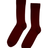 Calcetín Colorful Standard Clásico Orgánico Oxblood Red - ECRU
