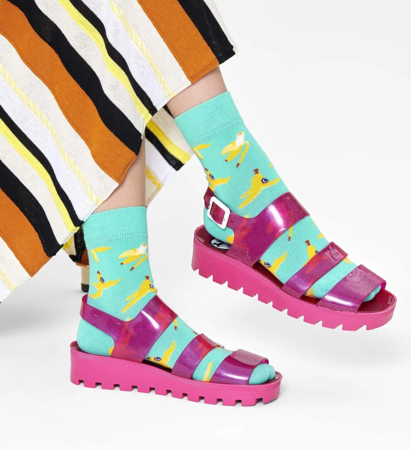 Calcetines 1/2 Crew Banana Break - ECRU