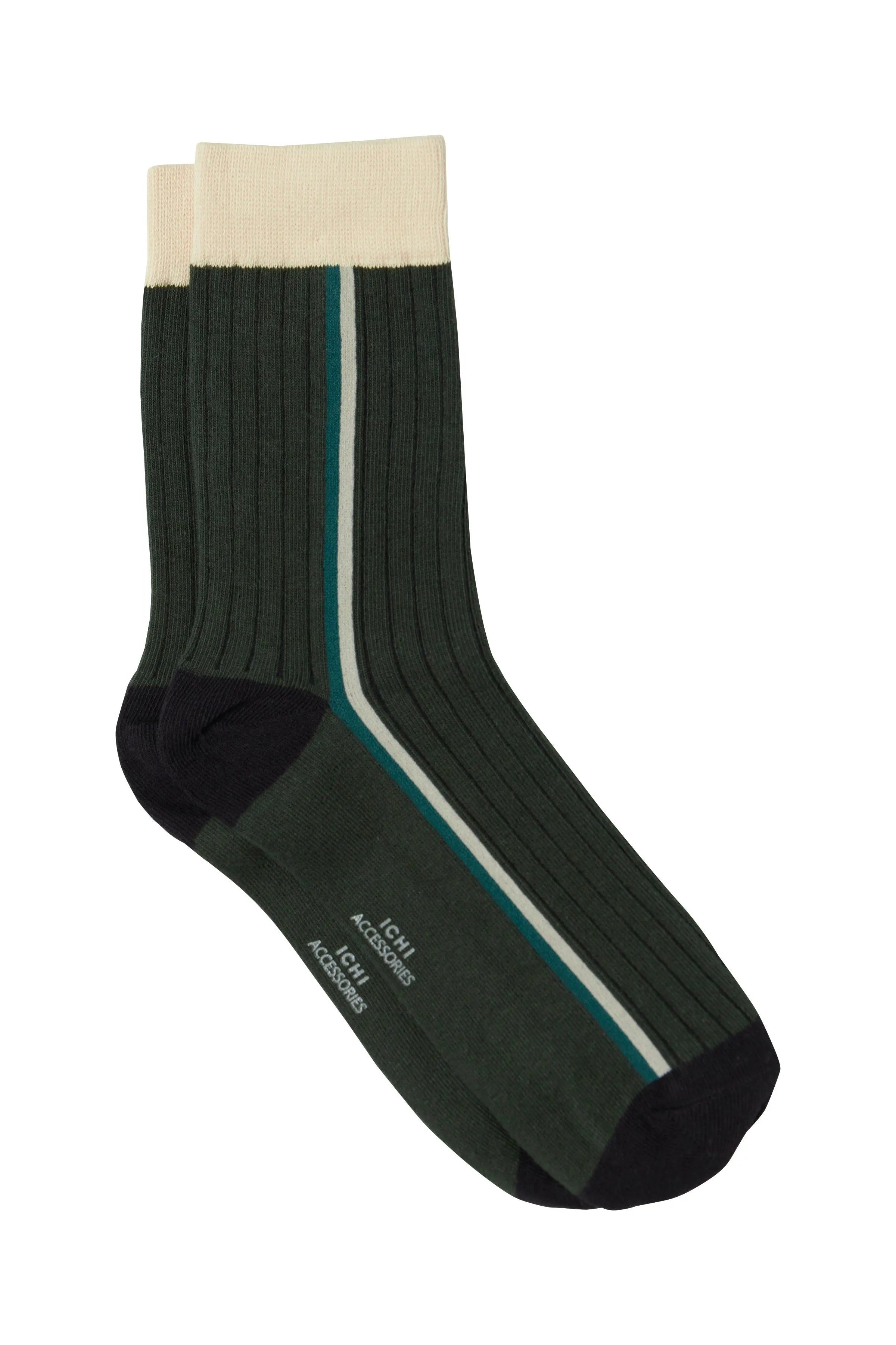 Calcetines Abelone Kombu Green - ECRU