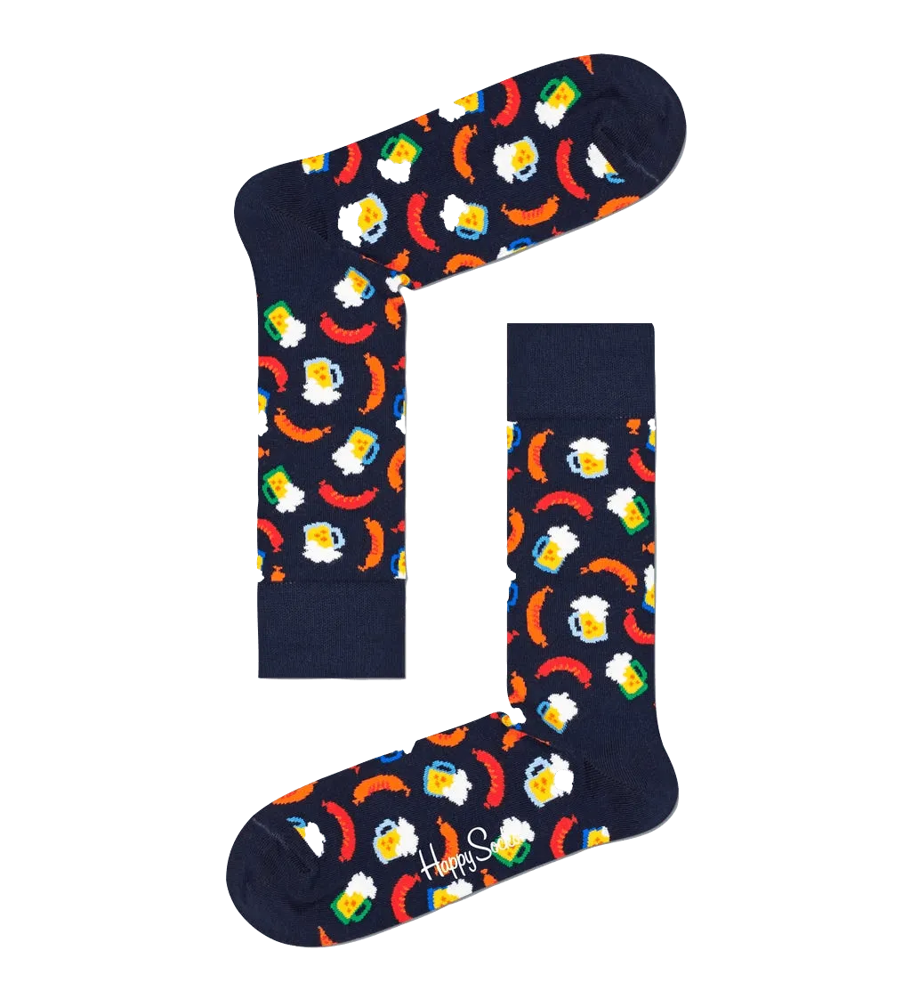 Calcetines Beer And Sausage - ECRU