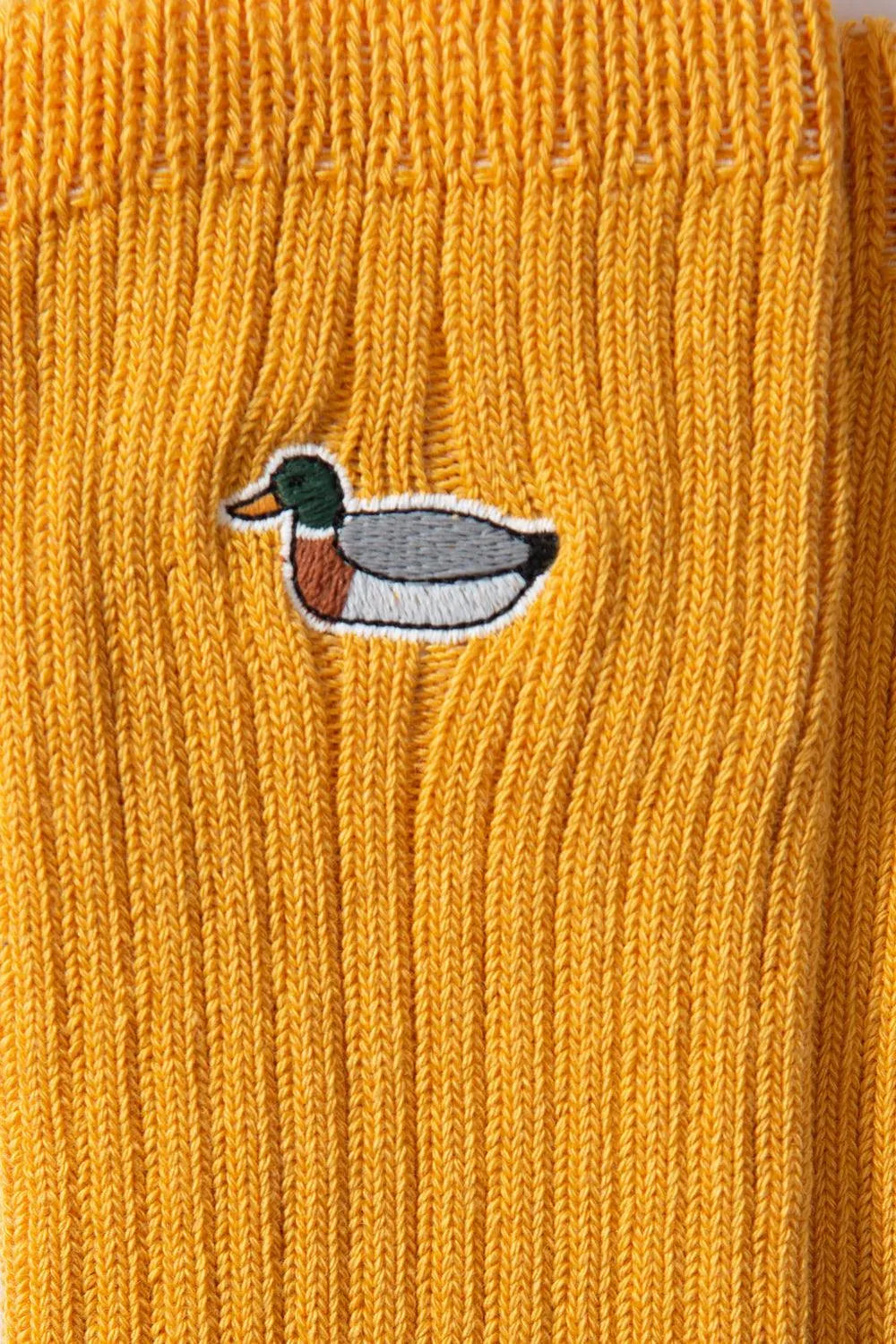 Calcetines Duck Plain Mustard - ECRU