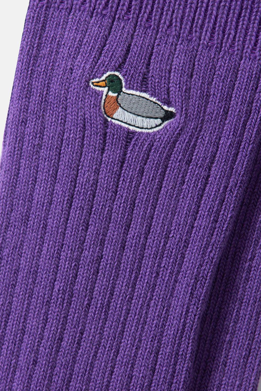 Calcetines Duck Plain Purple - ECRU