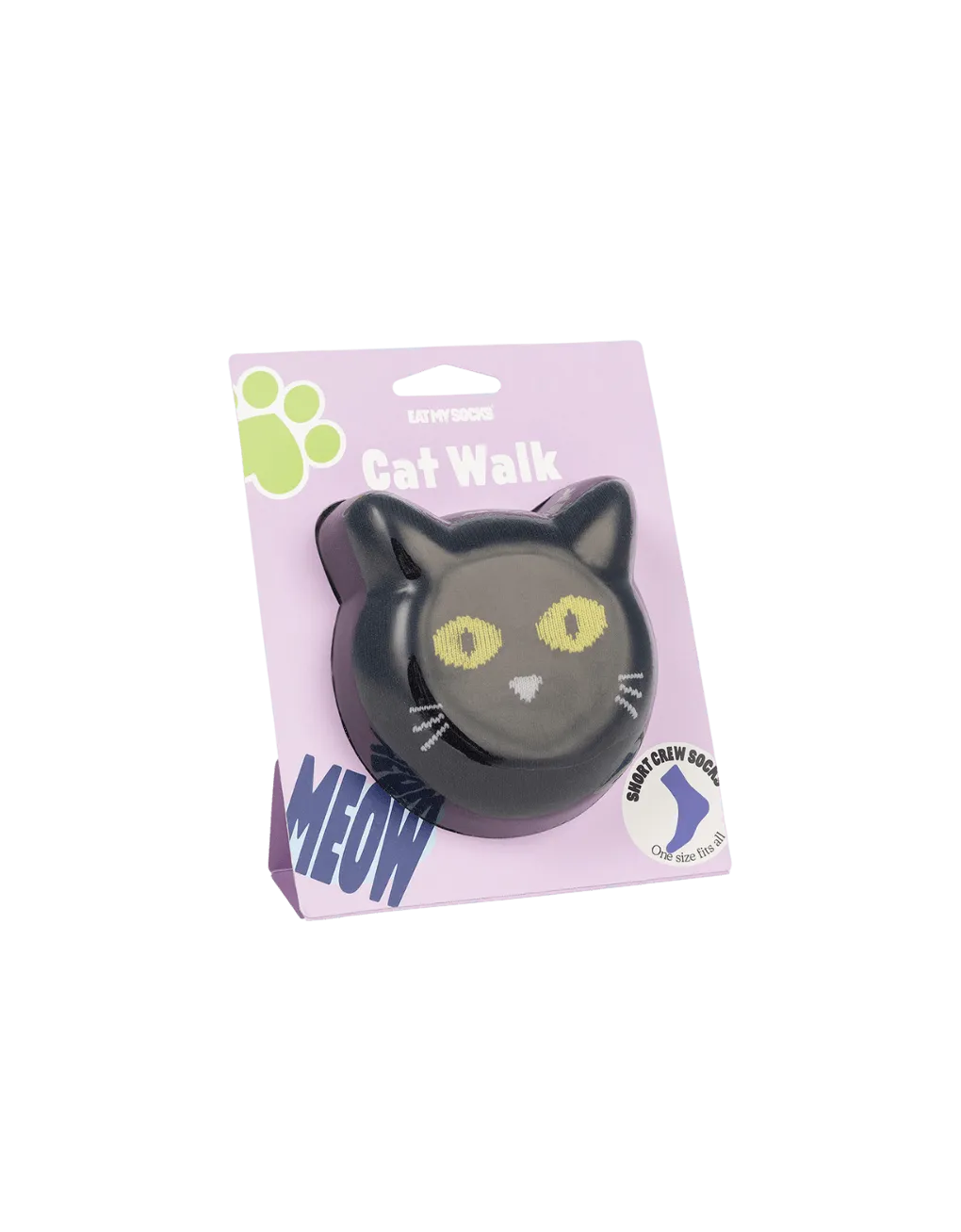 Calcetines Eat My Socks Cat Walk Black - ECRU