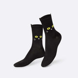 Calcetines Eat My Socks Cat Walk Black - ECRU
