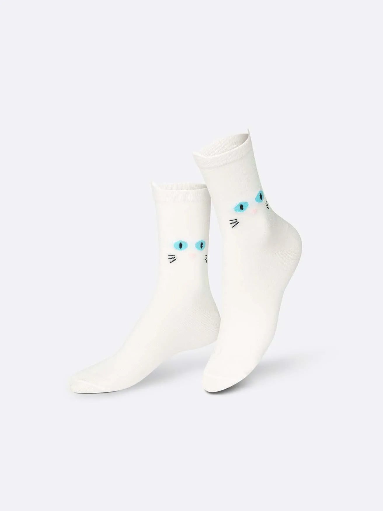 Calcetines Eat My Socks Cat Walk White - ECRU