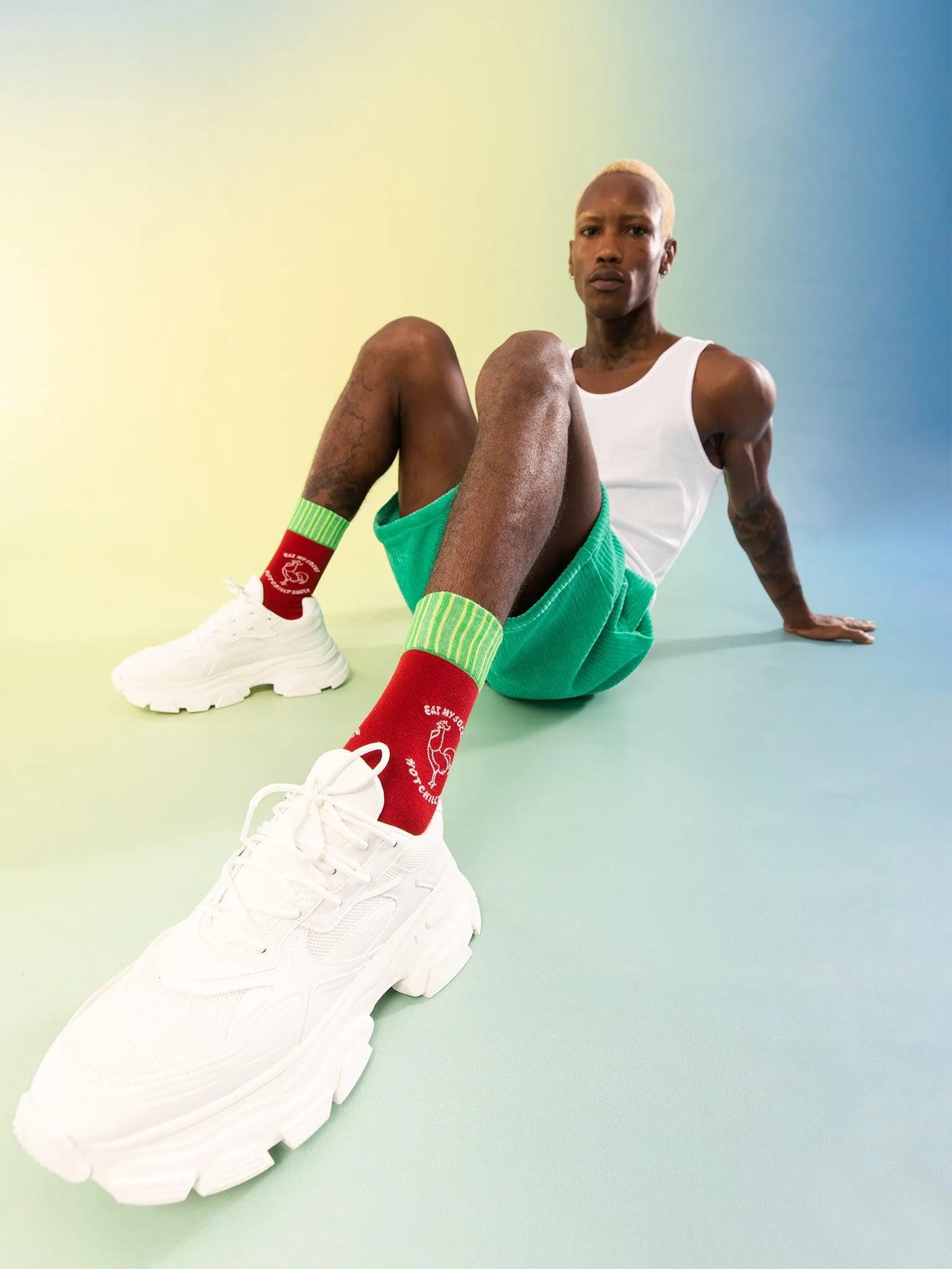 Calcetines Eat My Socks Hot Sauce - ECRU