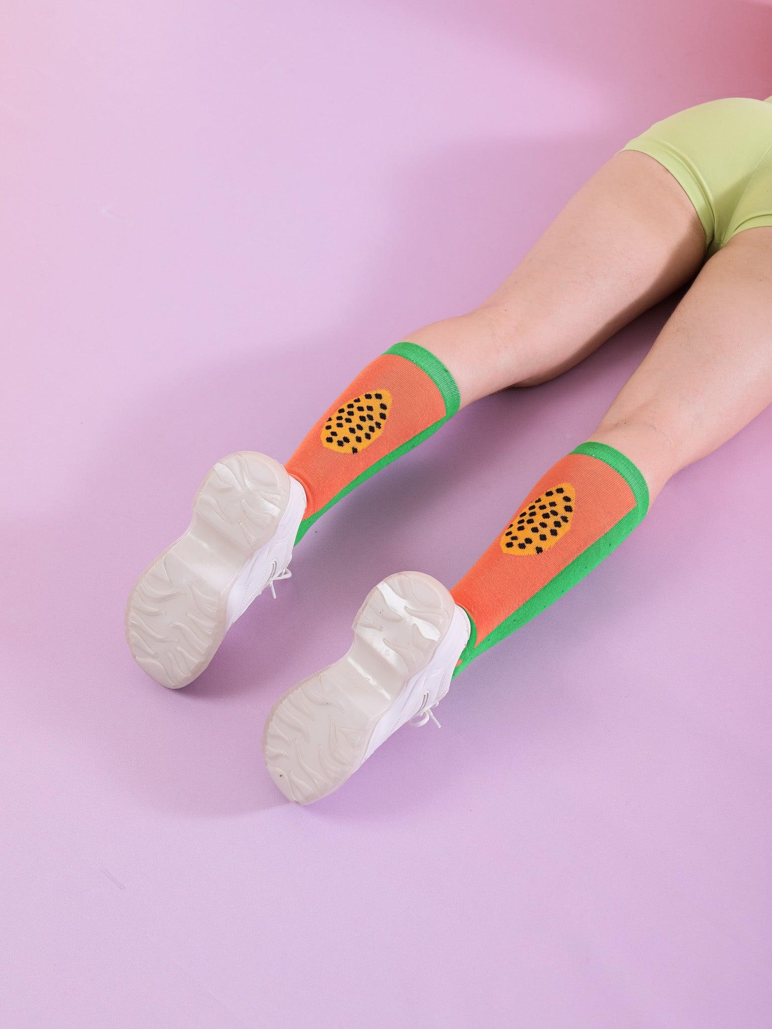 Calcetines Eat My Socks Juicy Papaya - ECRU