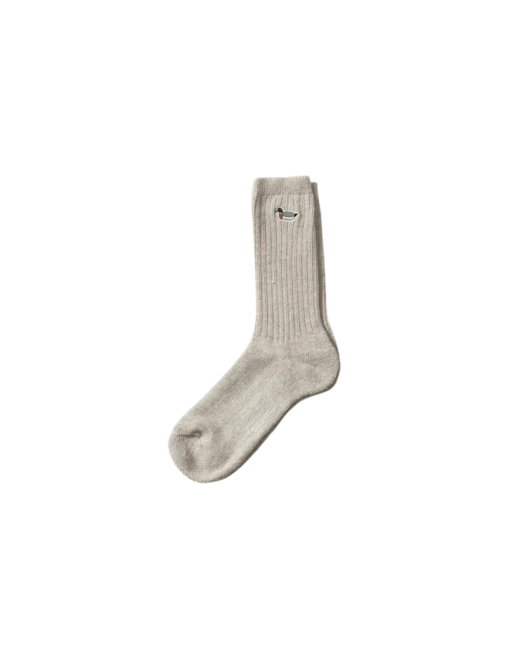 Calcetines Edmmond Studios Duck Plain Light Grey Melange - ECRU