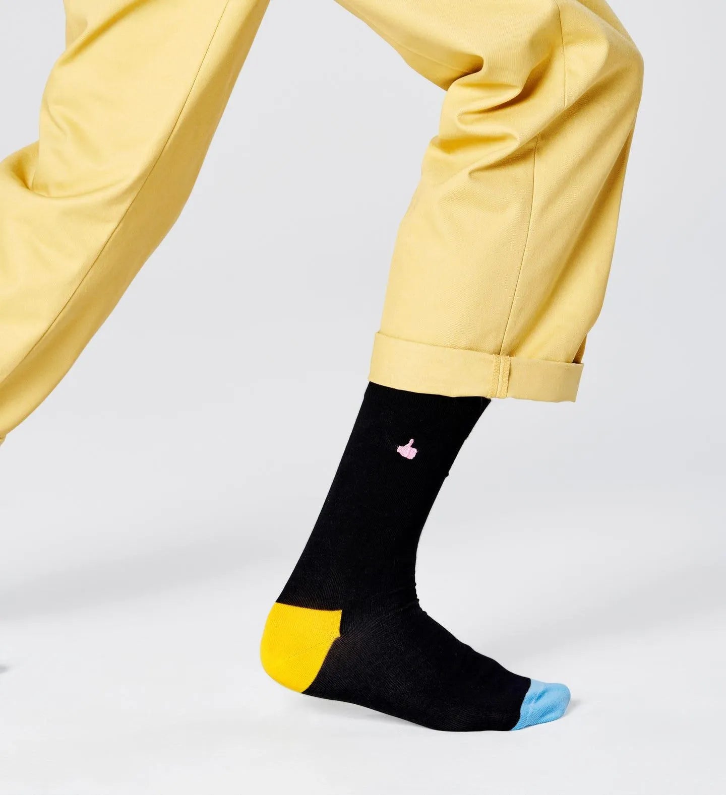 Calcetines Embroidery Thumbs Up - ECRU