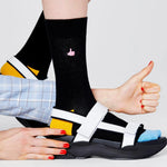 Calcetines Embroidery Thumbs Up - ECRU