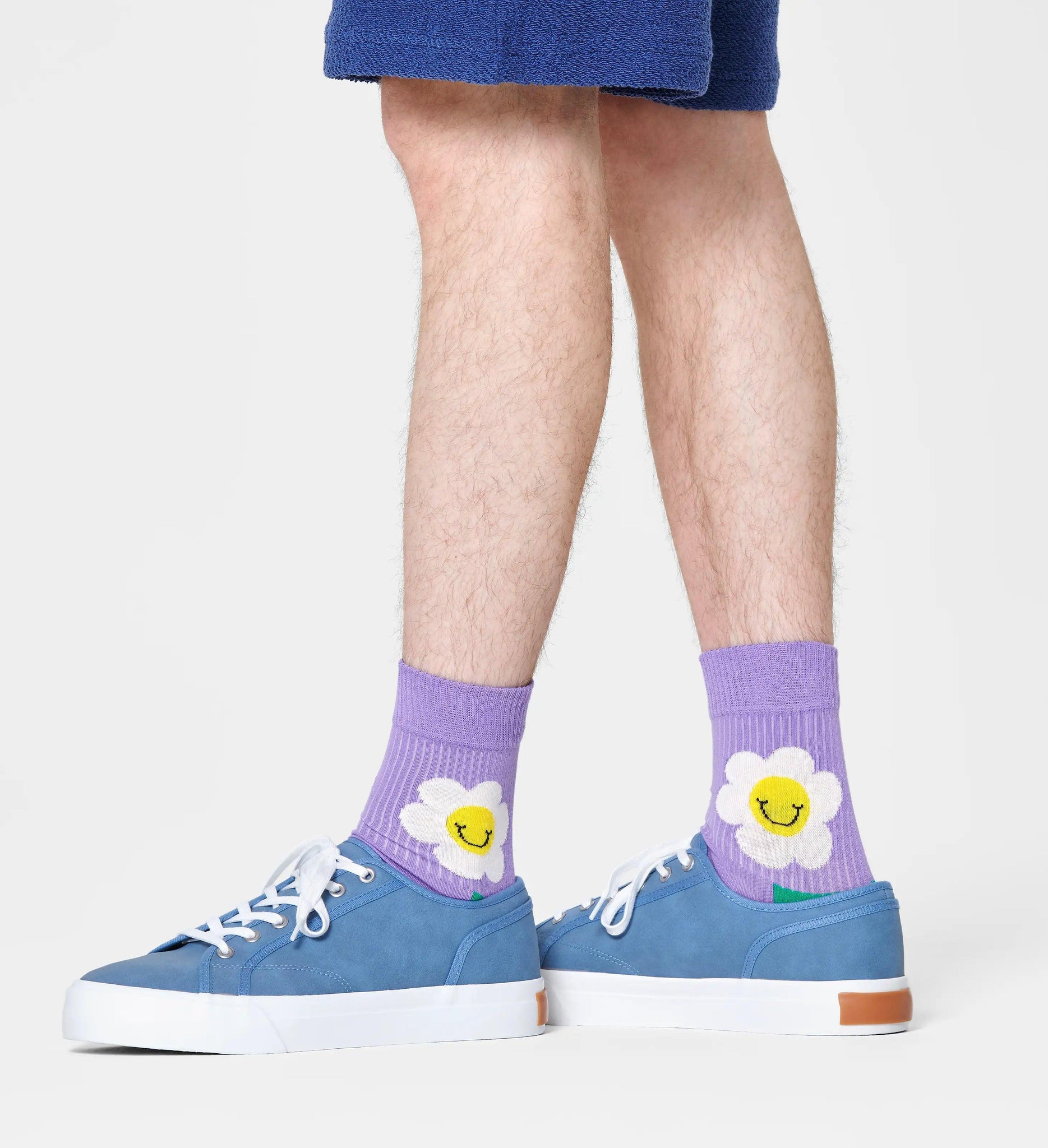 Calcetines Happy Socks Light Purple Smiley - ECRU