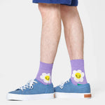 Calcetines Happy Socks Light Purple Smiley - ECRU