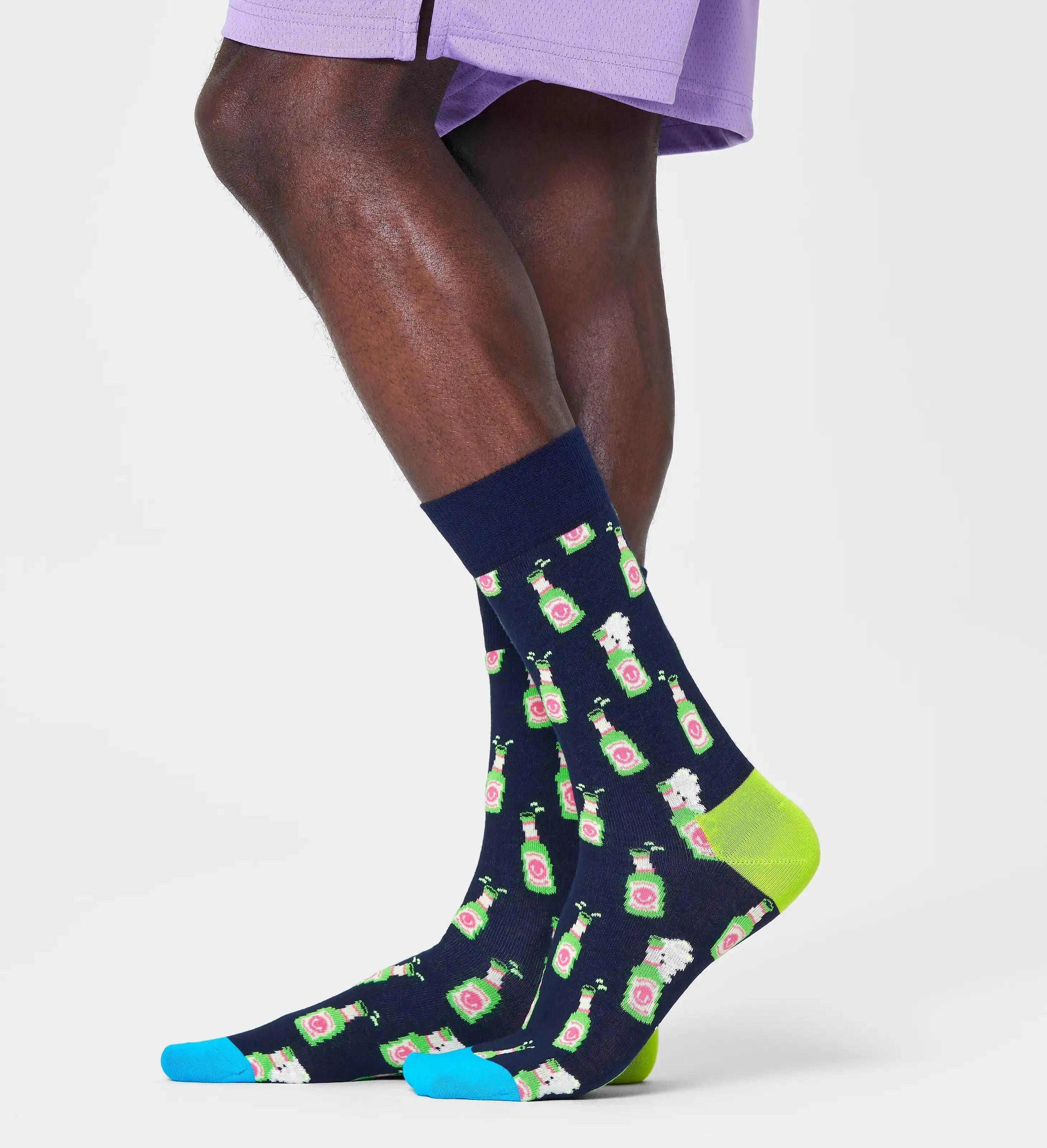 Calcetines Happy Socks Navy Beer - ECRU