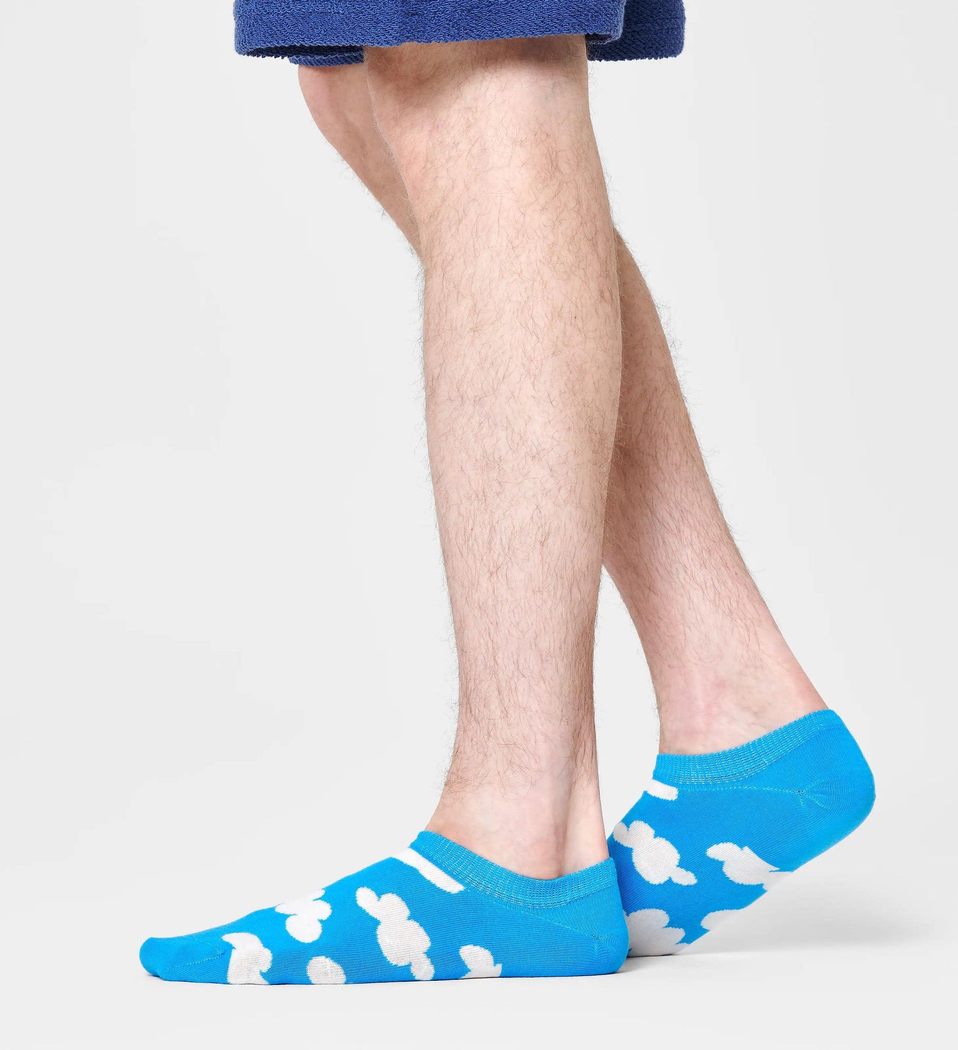 Calcetines Happy Socks No Show Light Blue Cloudy - ECRU