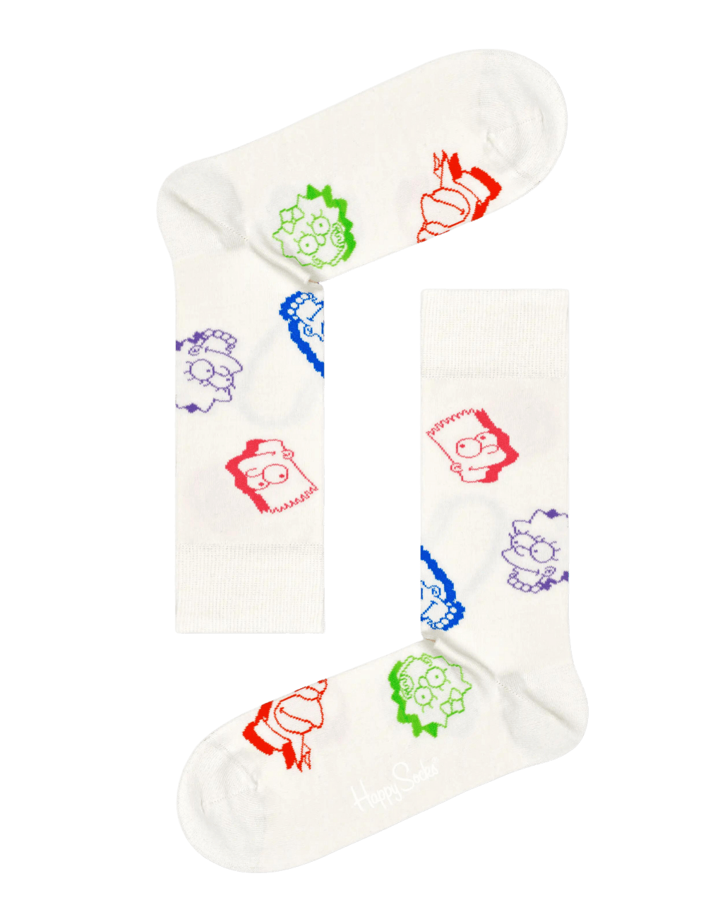 Calcetines Happy Socks x The Simpsons Family Faces - ECRU