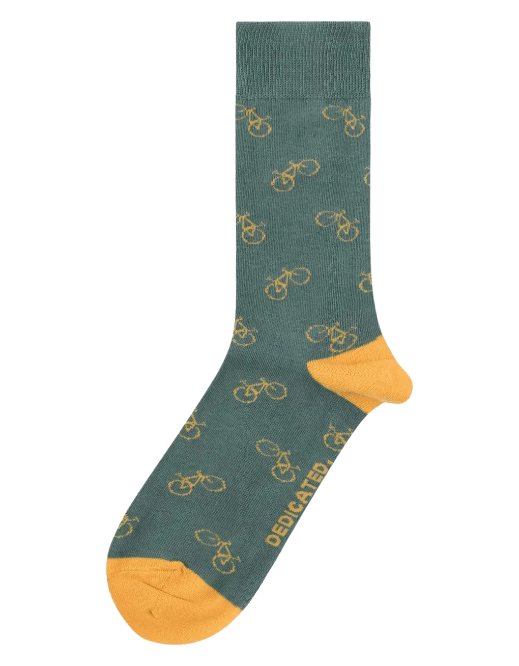 Calcetines Sigtuna Bike Pattern Forest Green - ECRU