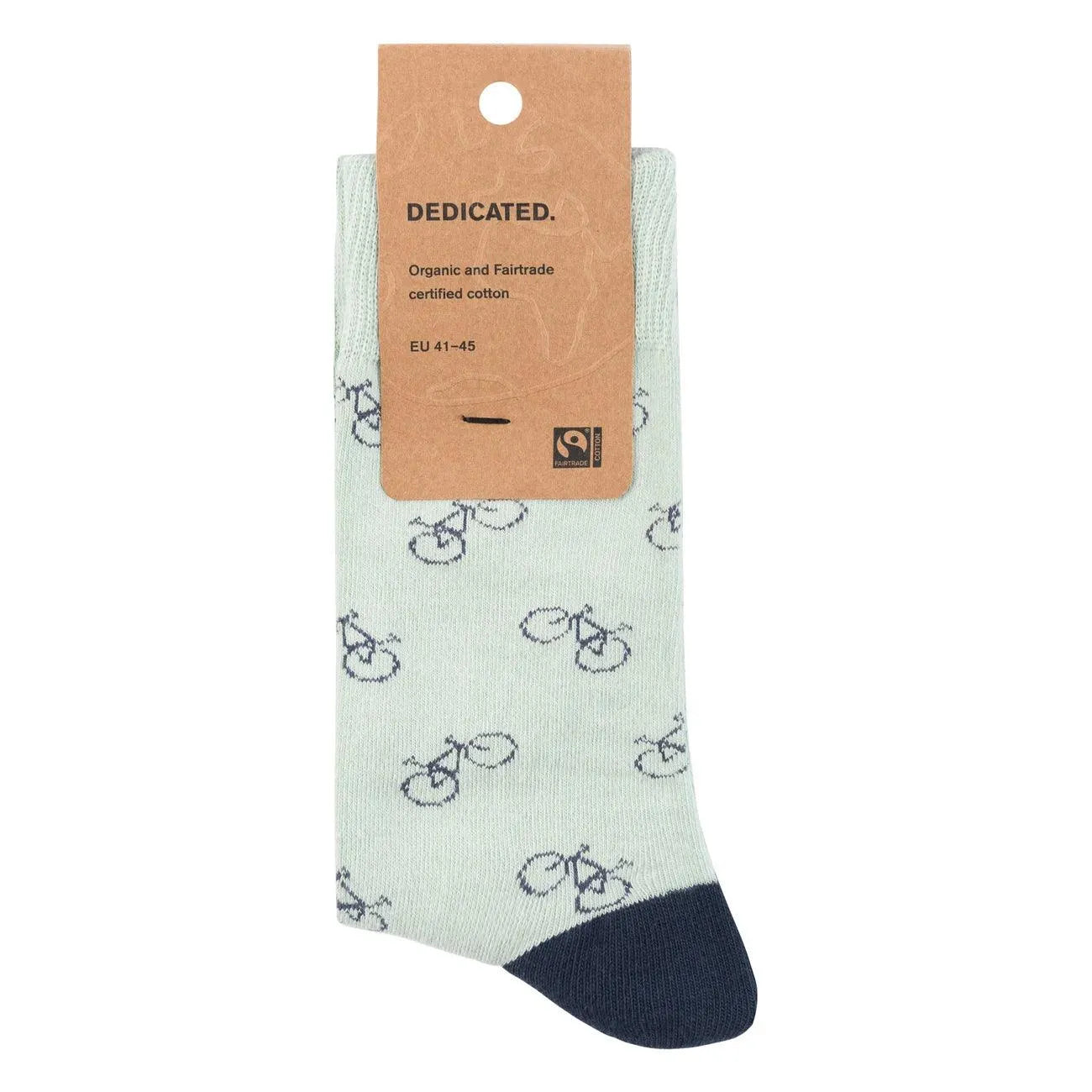 Calcetines Sigtuna Bike Pattern Mint - ECRU