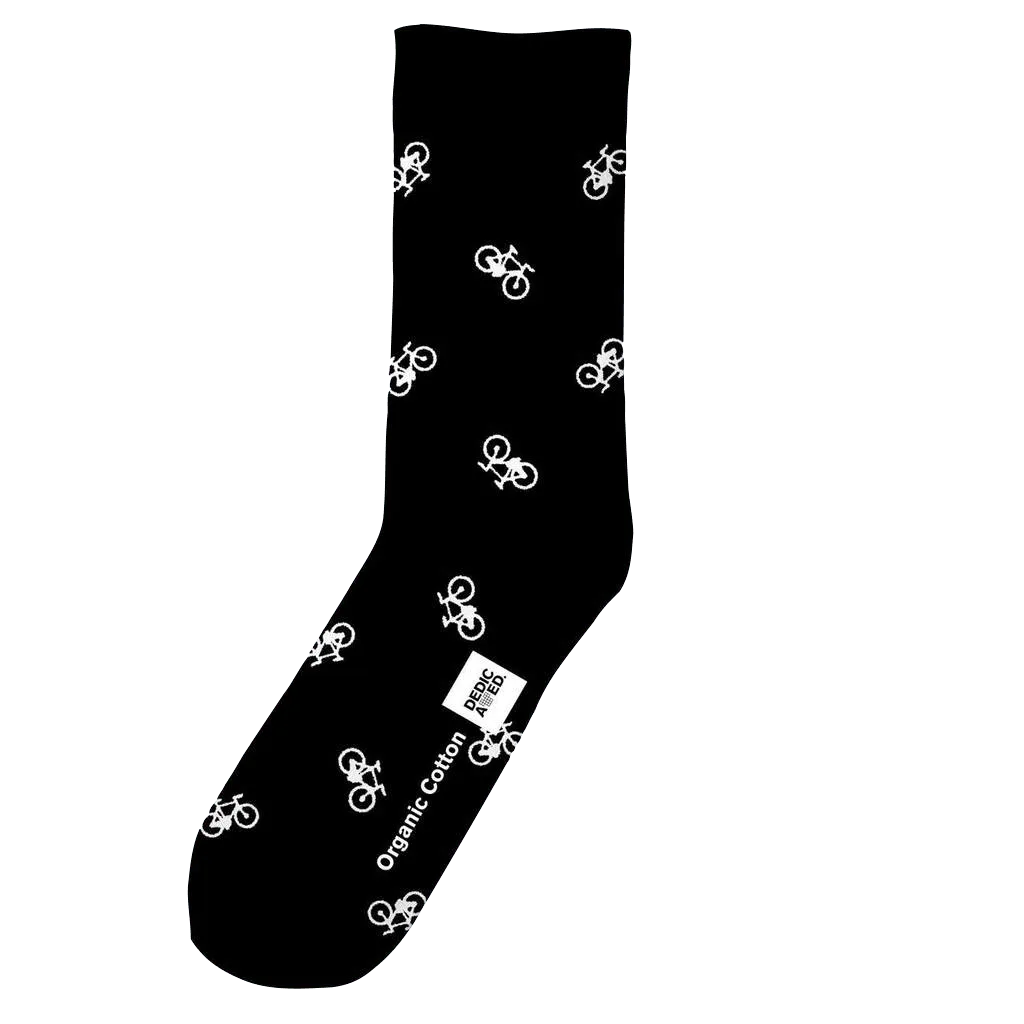 Calcetines Sigtuna Bike Pattern Negro - ECRU