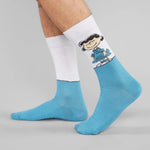 Calcetines Sigtuna Lucy Light Blue - ECRU