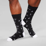 Calcetines Sigtuna Notes Black - ECRU