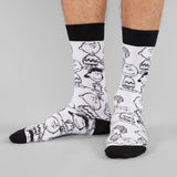 Calcetines Sigtuna Peanuts AOP White - ECRU