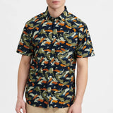 Camisa Akkian Manga Corta Red Orange - ECRU