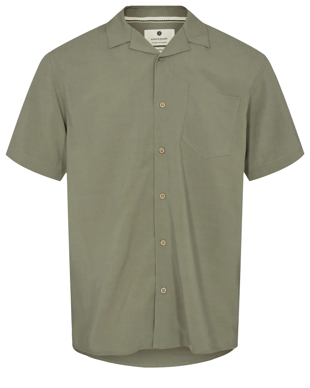 Camisa Akleo manga corta tencel mix olivine - ECRU