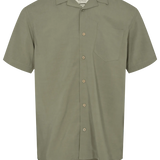 Camisa Akleo manga corta tencel mix olivine - ECRU