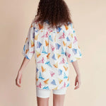 Camisa algodón barcos - ECRU