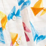 Camisa algodón barcos - ECRU