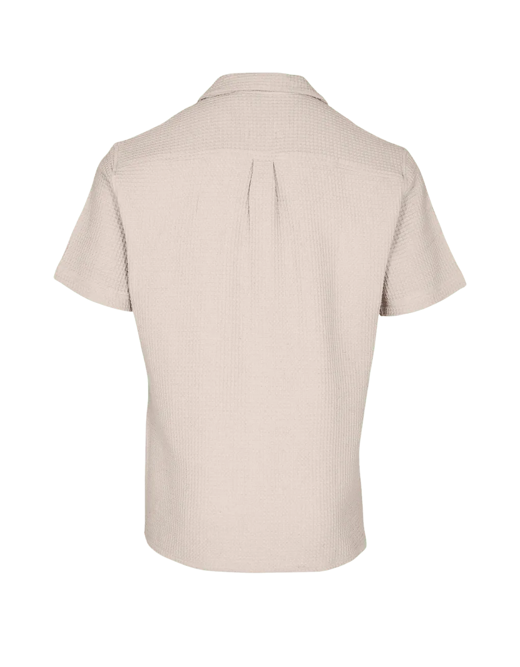 Camisa Anerkjendt Manga Corta Akleon Waffle Chateau Gray - ECRU