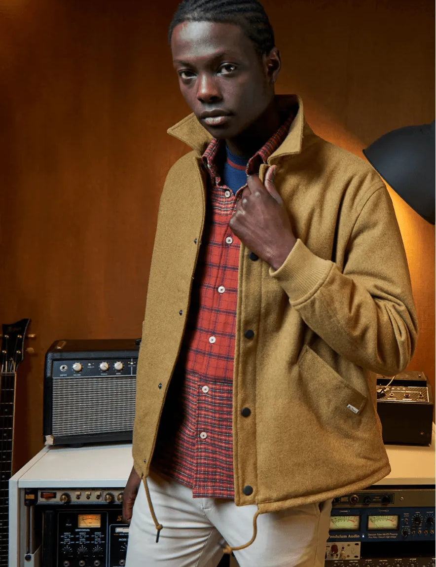 Camisa Archive Double Face Check - ECRU