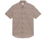 Camisa Ben Sherman Manga Corta Block Geo Print Tan - ECRU