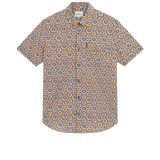 Camisa Ben Sherman Manga Corta Block Geo Print Tan - ECRU